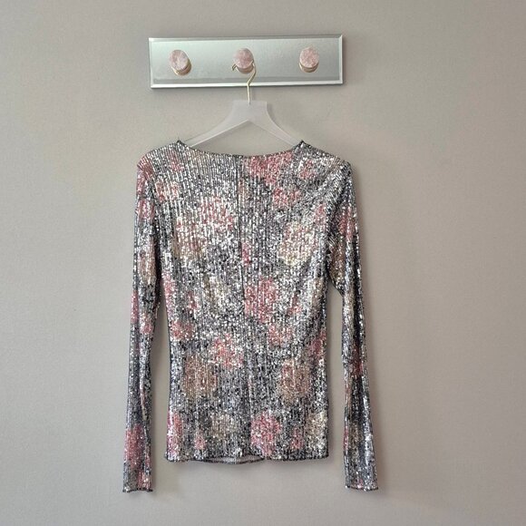 NWOT Free People multicolour floral sequin top, S - Picture 16 of 16